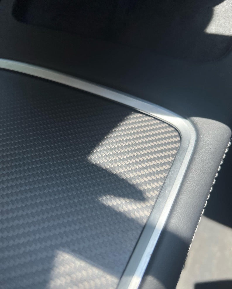 2021+ Model 3/Y Dry Carbon Center Console Trim Cover (Matte Carbon Fiber)