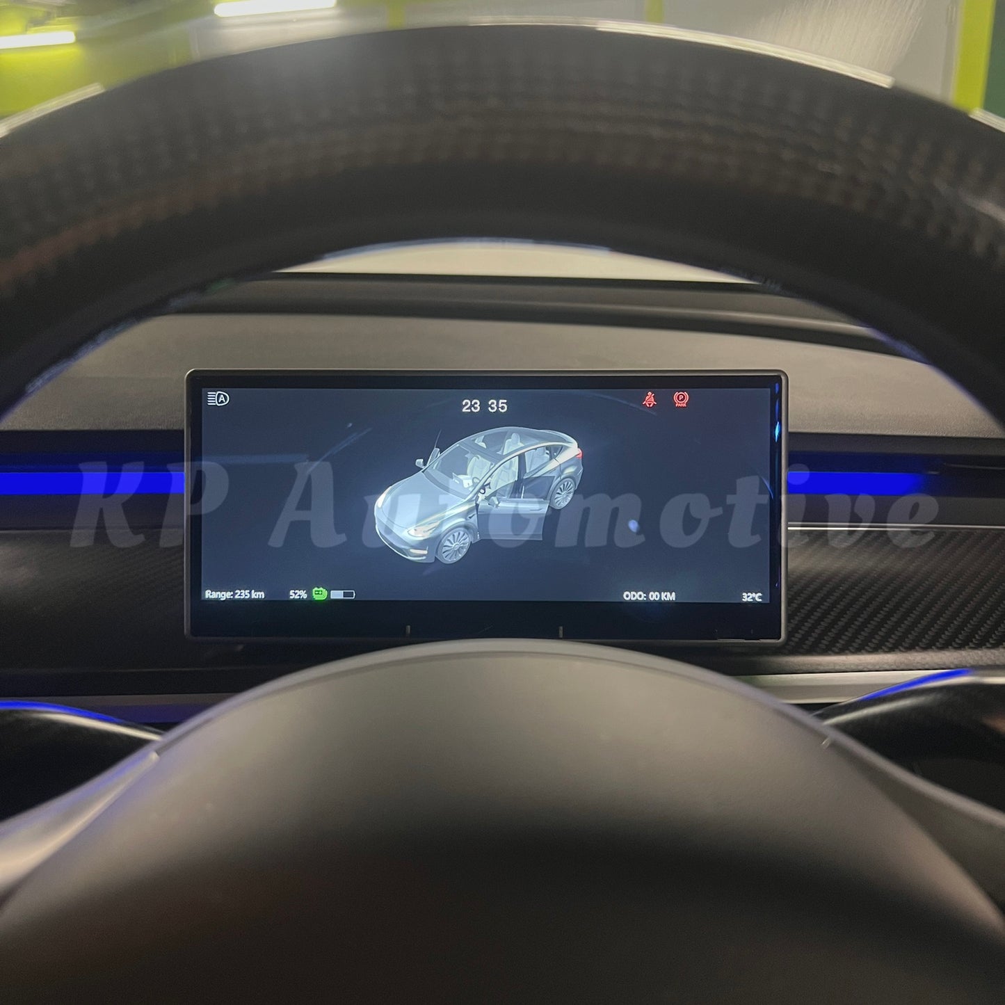 T9 CarPlay Dashboard Display with Airflow Vent for Tesla Model 3/Y (No Front Camera)